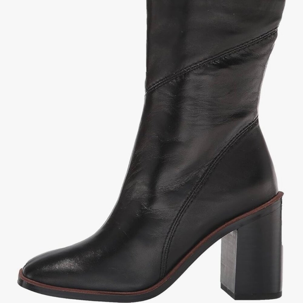 Franco Women's Size 9M Black Leather Stevie Mid Calf Boot